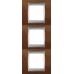 Рамка 3-місна Unica Top. Колір Черешня/Алюміній MGU66.006V.0M2