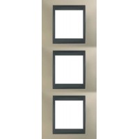 Рамка трехместная Unica Top. Цвет Матовый никель/Графит MGU66.006V.239