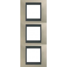 Рамка 3-місна Unica Top. Колір Матовий Нікель/Графіт MGU66.006V.239