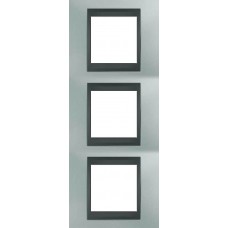 Рамка 3-місна Unica Top. Колір Смарагдовий/Графіт MGU66.006V.294