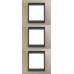 Рамка 3-местная Unica Top. Цвет Титановый/Графит MGU66.006V.295