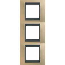 Рамка 3-місна Unica Top. Колір Онікс Мідний/Графіт MGU66.006V.296