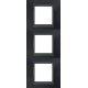 Рамка трехместная Unica Top. Цвет Металлик/Графит MGU66.006V.297