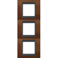Рамка трехместная Unica Top. Цвет Черешня/Графит MGU66.006V.2M2 Рамка трехместная Unica Top. Цвет Черешня/Графит MGU66.006V.2M2