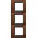 Рамка 3-місна Unica Top. Колір Черешня/Графіт MGU66.006V.2M2
