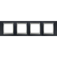 Рамка 4-местная Unica Top. Цвет Металлик/Алюминий MGU66.008.097