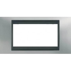 Рамка 4-модульная Итальянский дизайн Unica Top. Цвет Матовый хром/Графит MGU66.104.238