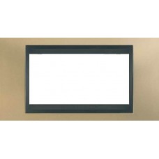 Рамка 4-модульна Італійський дизайн Unica Top. Колір Онікс Мідний/Графіт MGU66.104.296