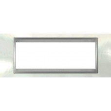 Рамка 6-модульная Итальянский дизайн Unica Top. Цвет Белоснежный/Алюминий MGU66.106.092