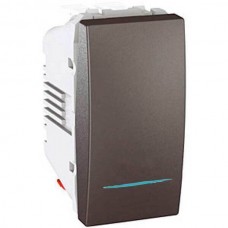 Перемикач одноклавішний з індикаційним підсвічуванням Unica 10А MGU3.103.12N