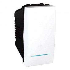 Перемикач одноклавішний з індикаційним підсвічуванням Unica 10А MGU3.103.18N