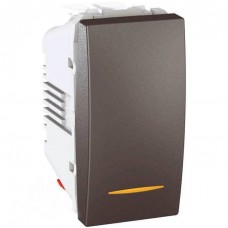 Перемикач одноклавішний з контрольним підсвічуванням 16А серія Unica MGU3.163.12S