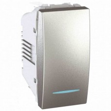 Перемикач одноклавішний з індикаційним підсвічуванням Unica 10А MGU3.103.30N