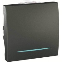 Переключатель одноклавишный с индикационной подсветкой Unica 10А MGU3.203.12N