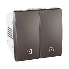 MGU3.208.12 Выключатель двухклавишный для жалюзи с фиксацией 10А серия Unica