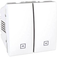 Выключатель двухклавишный для жалюзи нажимной 10А серия Unica MGU3.207.18