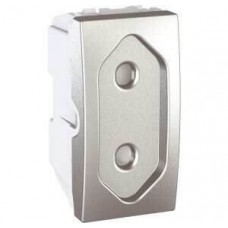 Розетка без заземлення з захисними шторками 1 модуль серія Unica MGU3.031.30