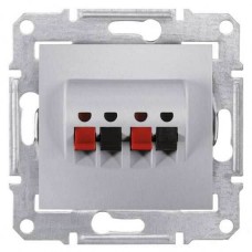 ⚡SDN5400160 Аудиорозетка с пружинными зажимами Sedna алюминий