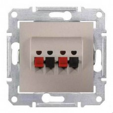 ⚡SDN5400168 Аудиорозетка с пружинными зажимами Sedna титан