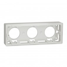 Коробка для открытой установки 3-х постовая Unica New белая (NU800618)