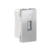 ⚡USB-коннектор 1 модуль Unica New алюминий (NU342930)
