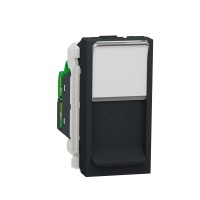 ⚡Розетка комп'ютерна RJ45, категорії 5 UTP, 1 модуль Unica New антрацит (NU341054) ⚡Розетка комп'ютерна RJ45, категорії 5 UTP, 1 модуль Unica New антрацит (NU341054)