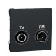 ⚡Розетка TV/FM terminal 2 модуля Unica New антрацит (NU345254)