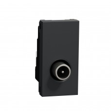 ⚡Розетка TV одинарная 1 модуль Unica New антрацит (NU346154)