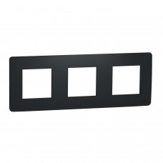 ⚡Рамка 3-х постовая Unica New антрацит (NU200654)