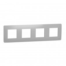 ⚡Рамка 4-х постова Unica New алюміній (NU200830)
