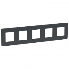 ⚡Рамка 5-ти постовая Unica New антрацит (NU201054)