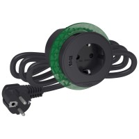 ⚡Блок розеток в стол (2К+З) + USB тип А, Unica System+ антрацит (INS44005)