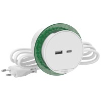 ⚡Блок розеток в стіл, USB тип А + тип С, Unica System білий (INS44008) ⚡Блок розеток в стіл, USB тип А + тип С, Unica System білий (INS44008)