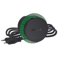 ⚡Блок розетокв стіл, USB тип А + тип С, Unica System антрацит (INS44009) ⚡Блок розетокв стіл, USB тип А + тип С, Unica System антрацит (INS44009)