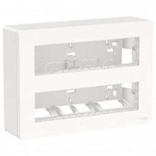 ⚡Блок unica system+ открытой установки 2х4 антибактериальная белая (NU121820)