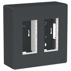 ⚡Блок unica system+ открытой установки 2х2 антрацит (NU122454)