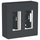 ⚡Блок unica system+ открытой установки 2х2 антрацит (NU122454)