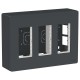 ⚡Блок открытой установки Unica System 3х2 антрацит (NU123454)