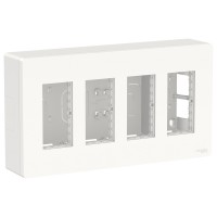 ⚡Блок unica system+ открытой установки 4х2 белый (NU124418)