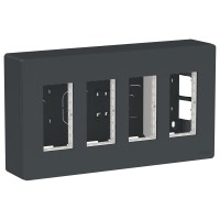⚡Блок unica system+ открытой установки 4х2 антрацит (NU124454) ⚡Блок unica system+ открытой установки 4х2 антрацит (NU124454)