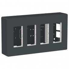 ⚡Блок unica system+ открытой установки 4х2 антрацит (NU124454)