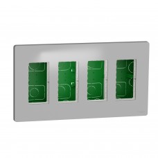 ⚡Блок unica system+ cкрытая вставка 4х2 алюминий (NU174430)