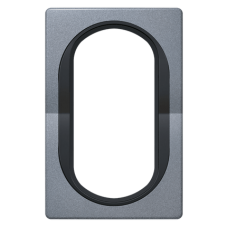 Рамка под двойную розетку E604 Aling Conel, EON. Цвет Античный с черной вставкой