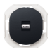 USB-розетка Aling Conel серії EON. Колір "Чорний" (E6162.E1)