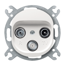 TV-R-SAT розетка Aling Conel серии EON.  "Белый" (E612S.0)