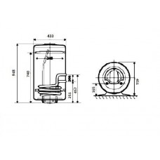 Комбинированный бойлер косвенного нагрева Atlantic Combi O'Pro CWH 100 D400-2-B