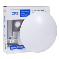 Світлодіодний купольний світильник з драйвером CL-15 LED 15W холодне світло (Размір: Ф340×105 мм)