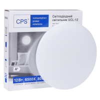 Світлодіодний ультраплаский світильник з драйвером UCL-12K40 LED 12W тепле світло (Размір: Ф230×40 мм)