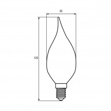 Декоративная лампа "свечка на ветру" Eurolamp ArtDeco 40W E14 2700K (dimmable)