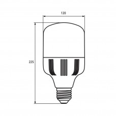 Светодиодная LED лампа Eurolamp сверхмощная 40W E40 6500K